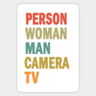 Person Woman Man Camera TV Magnet